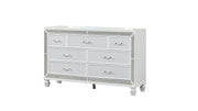 Galaxy Home Crystal White Dresser and Mirror