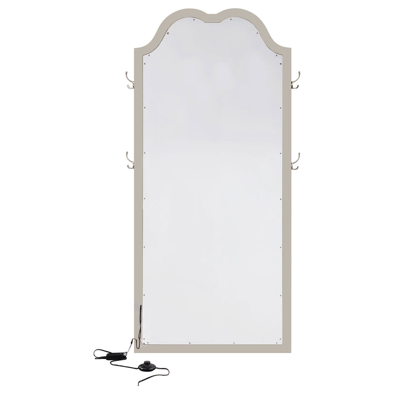 Coaster Furniture Evangeline Silver Oak Full Length Led Floor Mirror