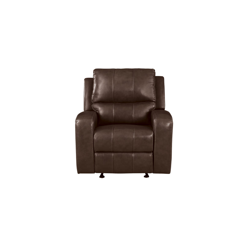 New Classic Furniture Linton Brown Glider Recliner With Power Footrest