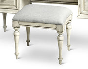 Steve Silver Highland Park Cathedral White Vanity Bench