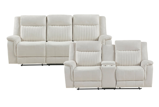 Home Elegance Dean Beige 2pc Living Room Set