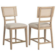 2 Coaster Furniture Kailani Beige Oak Counter Chairs