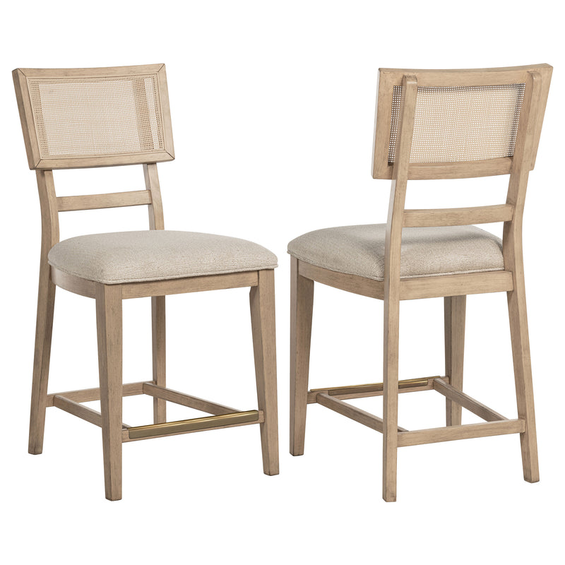 2 Coaster Furniture Kailani Beige Oak Counter Chairs