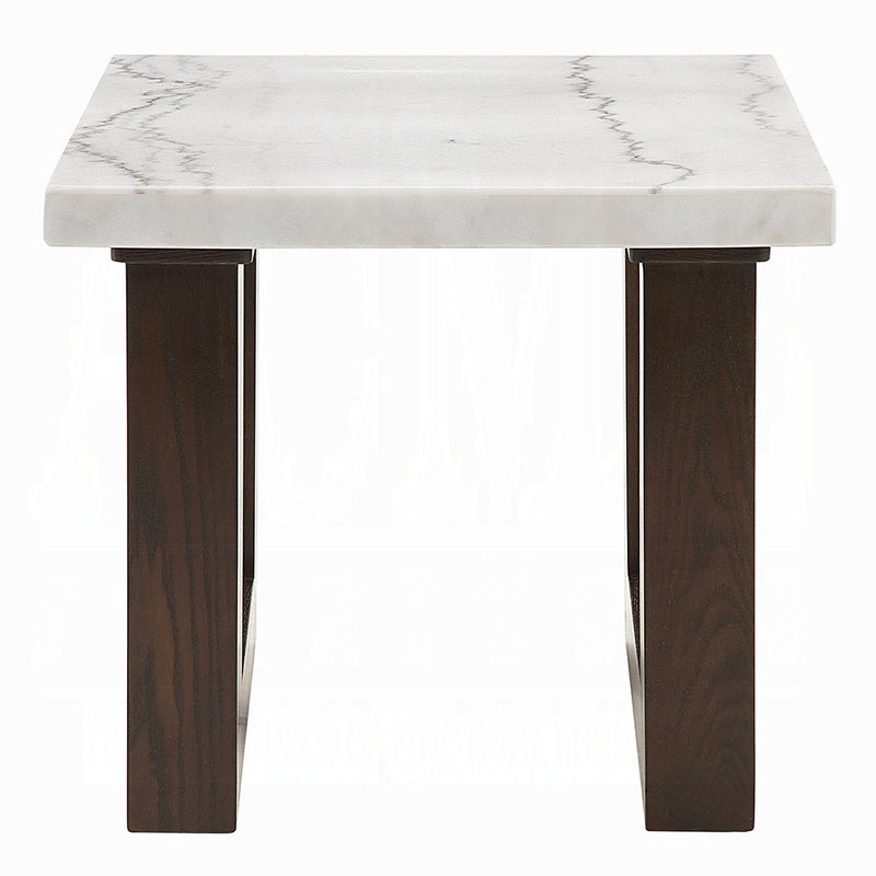 Acme Furniture Edwyn White Natural 3pc Coffee Table Set