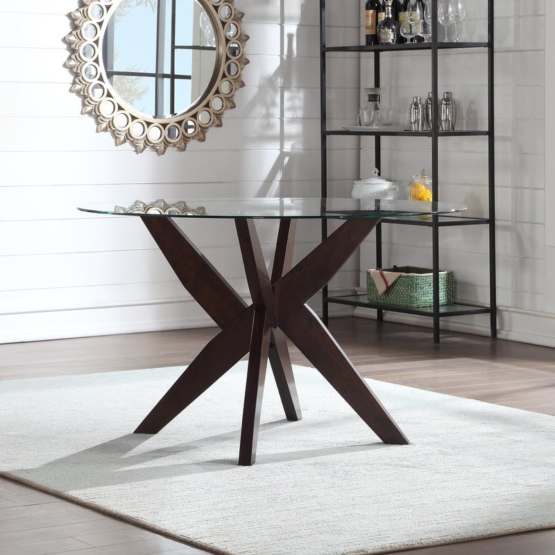 Steve Silver Amalie Walnut Round Dining Table