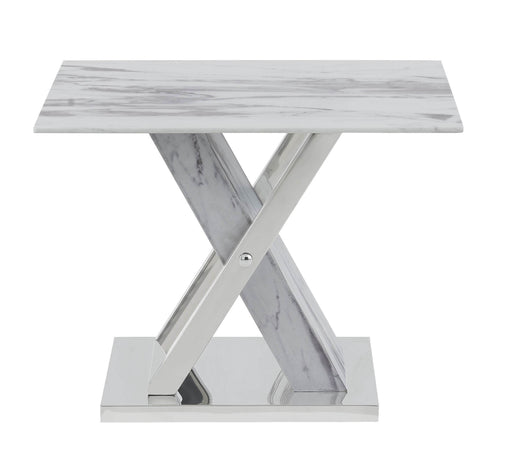 Global Furniture T1274 Light Grey Silver End Table