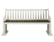 Steve Silver Joanna Ivory Mocha Bench with Back