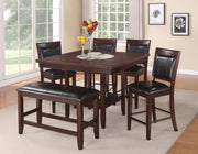 Crown Mark Fulton Espresso 6pc Counter Height Set