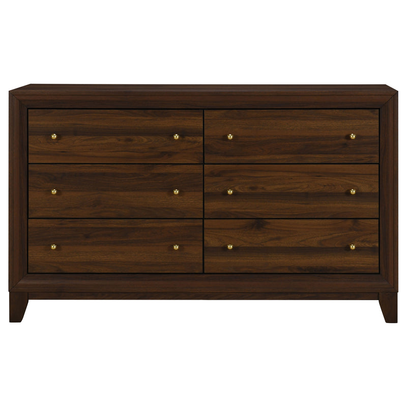 Coaster Furniture Welsley Walnut Brown 6 Drawer Dresser