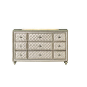 Acme Furniture Lucienne Beige Dresser And Mirror