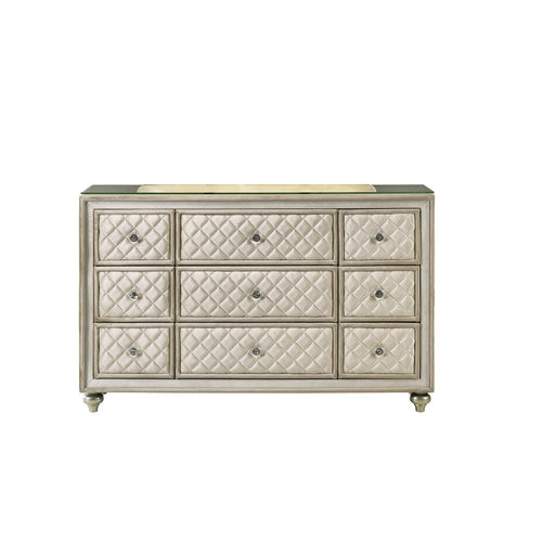 Acme Furniture Lucienne Beige Dresser And Mirror