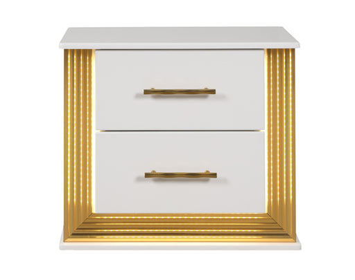 Galaxy Home Obsession White Gold Nightstand