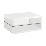 Coaster Furniture Elana Glossy White 3pc Coffee Table Set