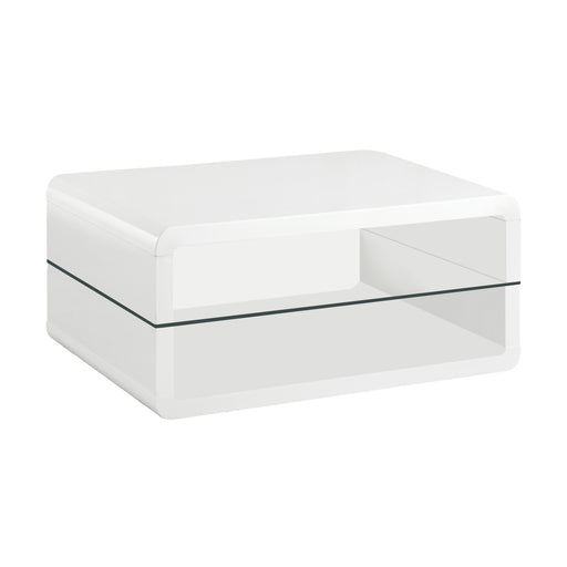 Coaster Furniture Elana Glossy White 3pc Coffee Table Set