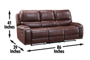 Steve Silver Keily Brown Manual Sofa