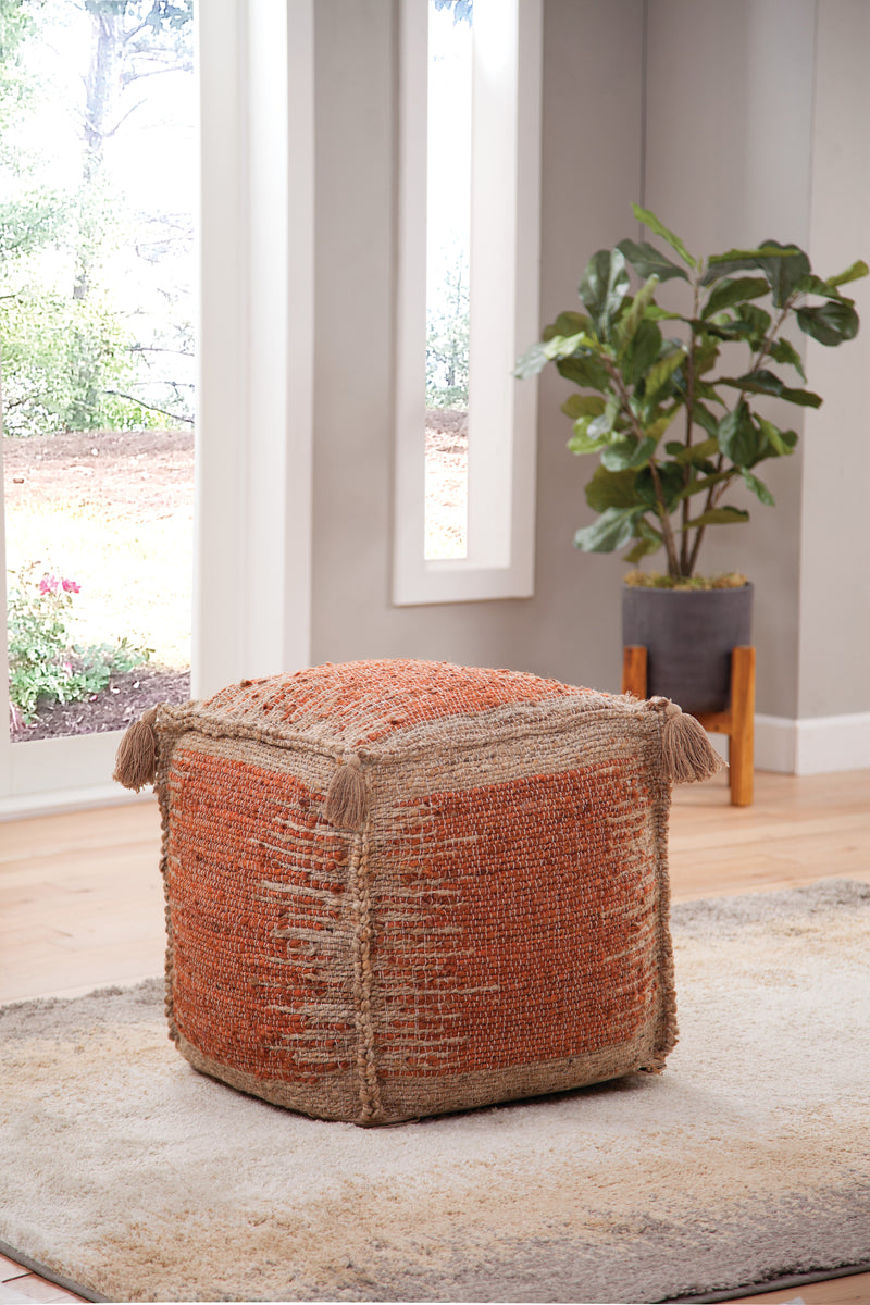 Steve Silver Jafar Brown Square Handwoven Jute Pouf