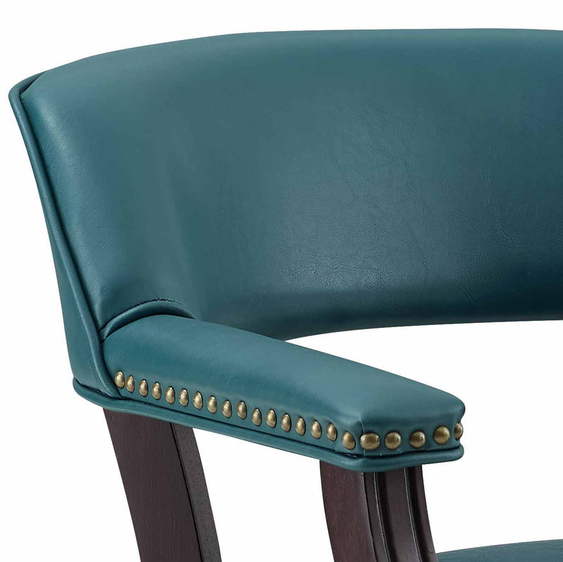Steve Silver Tournament Brown Arm Chair with Casters