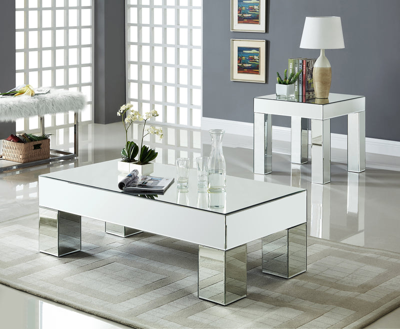 Meridian Furniture Lainy Mirrored Coffee Table