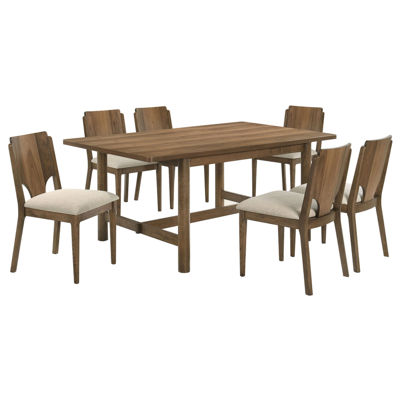 Coaster Furniture Biltmore Walnut Brown 7pc Rectangular Dining Room Set
