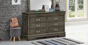 Glory Furniture Louis Phillipe Cappuccino 6 Drawers Dresser