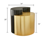 Galaxy Home Ying Yang Gold Silver End Table