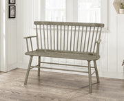 Crown Mark Jerimiah Grey Spindleback Bench