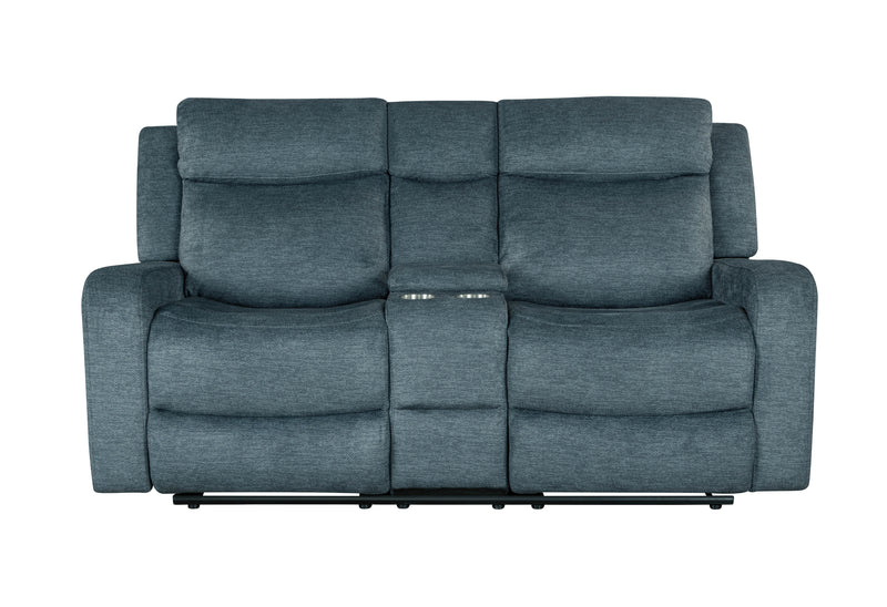 Global Furniture U6024 Dark Grey Console Reclining Loveseat