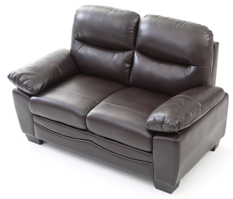 Glory Furniture Marta Black Faux Leather Loveseat