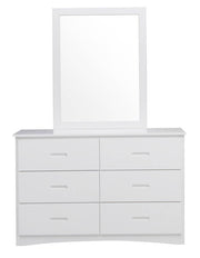Home Elegance Galen White Dresser and Mirror