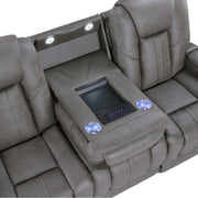 Steve Silver Daniel Leather Triple Power Sofa