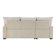 Home Elegance Gallatin Beige 2pc Sectional with Left Chaise