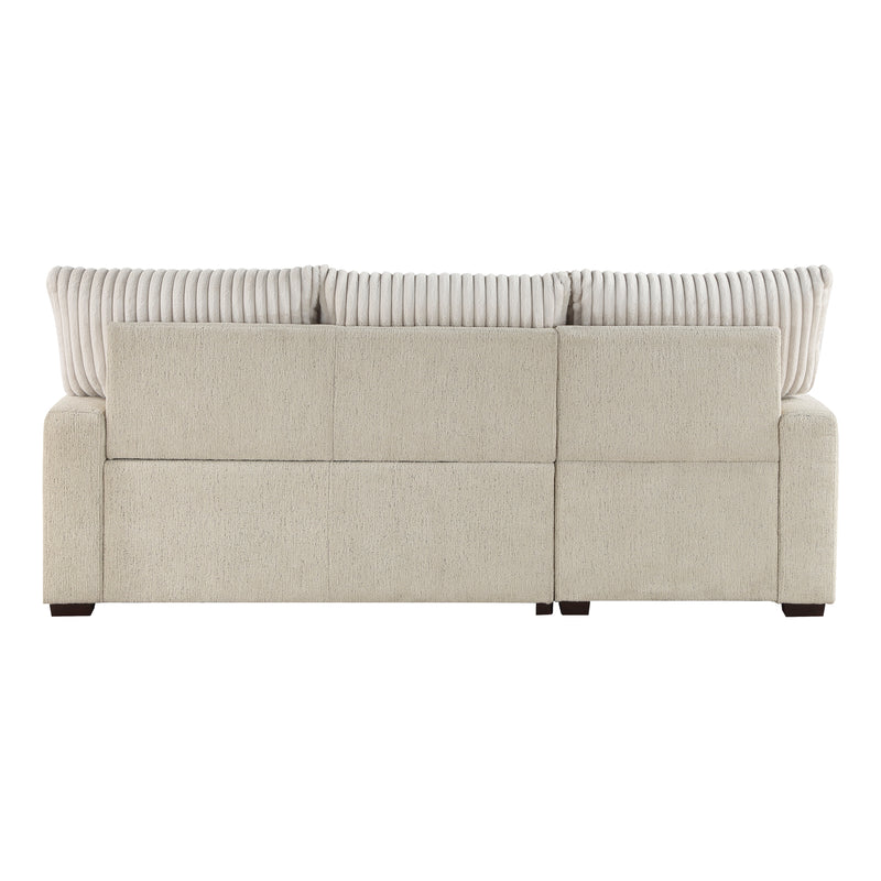 Home Elegance Gallatin Beige 2pc Sectional with Left Chaise