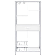 Coaster Furniture Figueroa Glossy White 5 Shelf Wine Cabinet