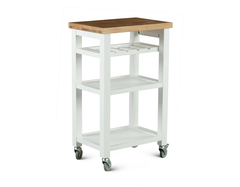 Steve Silver Belden White Kitchen Cart