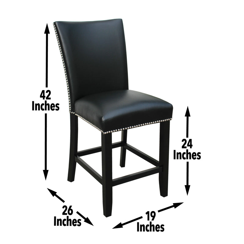 Steve Silver Camila Black 5pc Square Counter Set