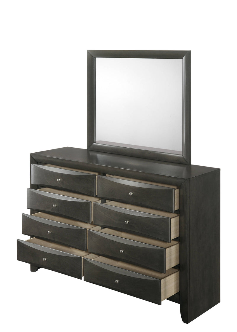 Crown Mark Emily Grey Mirror