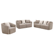 Coaster Furniture Townsend Latte Brown 3pc Living Room Set