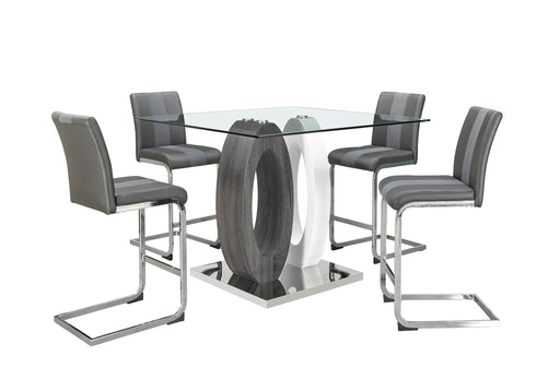 Global Furniture D1628BT-D915BS Grey 5pc Bar Height Set