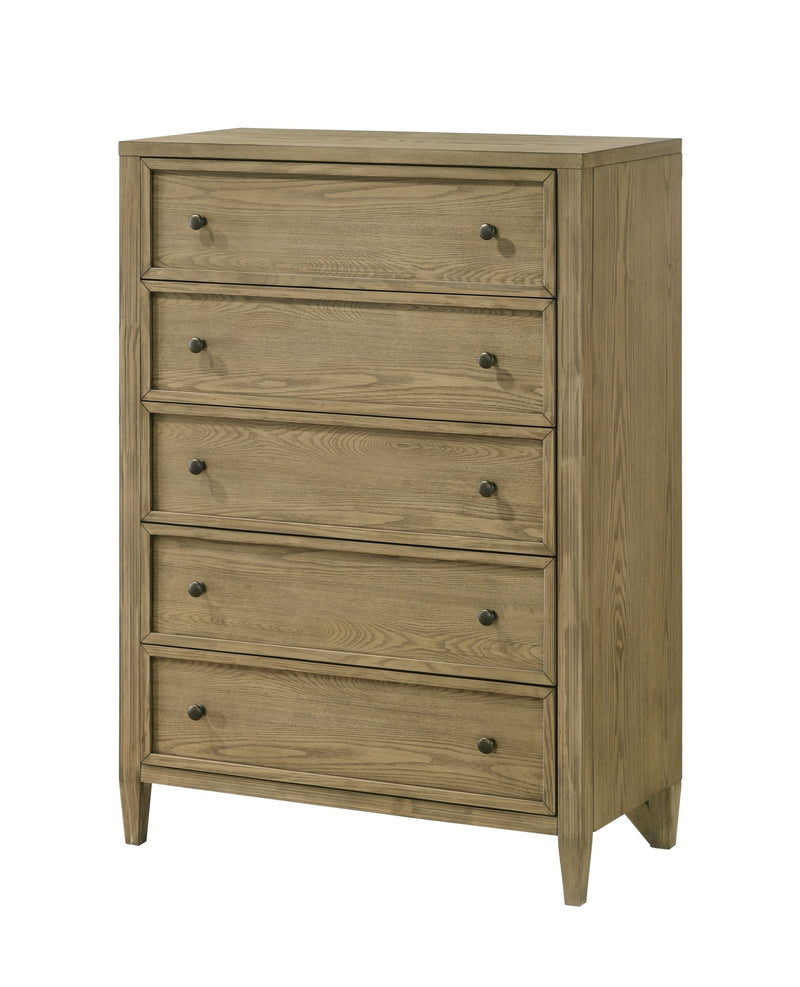 Crown Mark Sienna Antique Brown 5 Drawers Chest