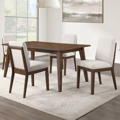 Steve Silver Canton Brown 5pc Upholstered Dining Set