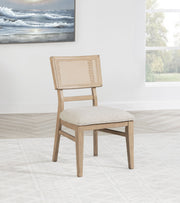 2 Coaster Furniture Kailani Beige Oak Dining Side Chairs