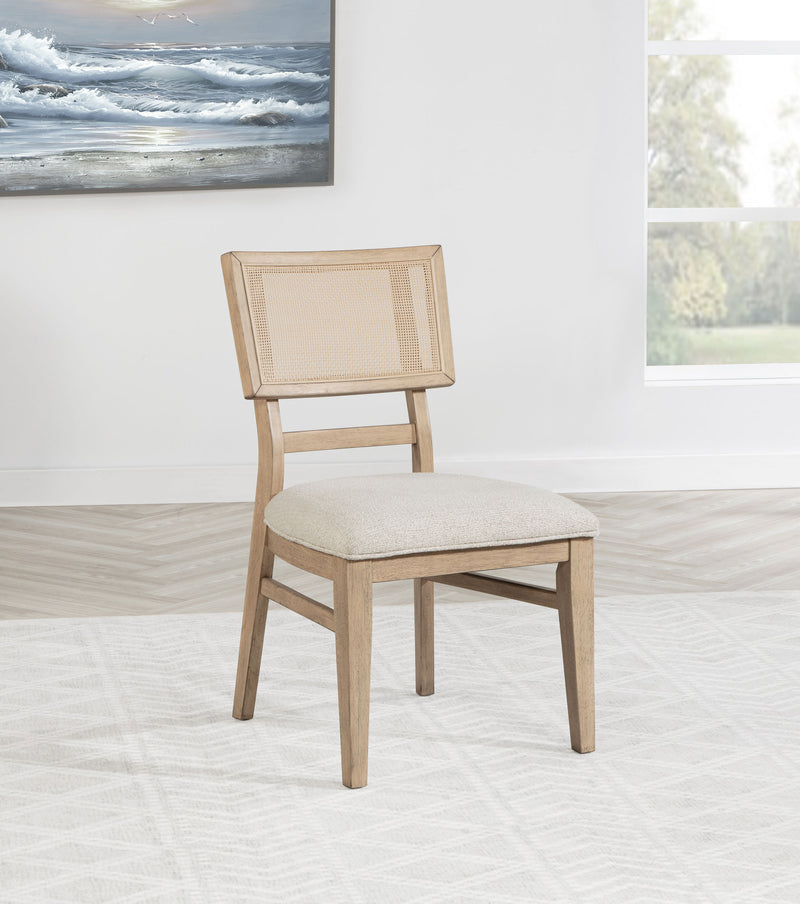 2 Coaster Furniture Kailani Beige Oak Dining Side Chairs