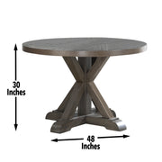 Steve Silver Molly Grey Washed Round Dining Table