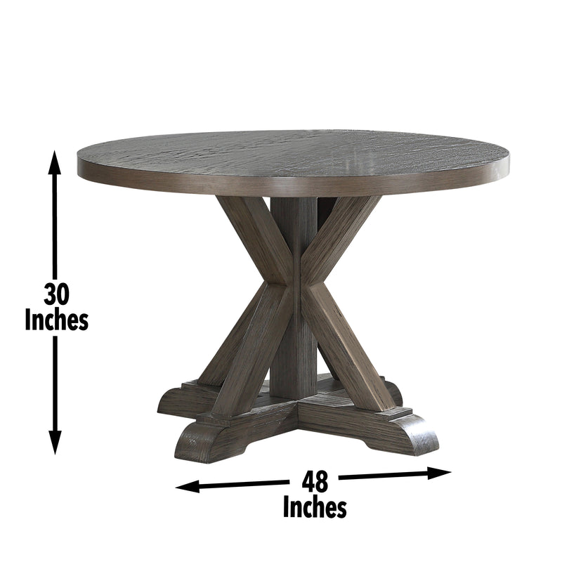 Steve Silver Molly Grey Washed Round Dining Table