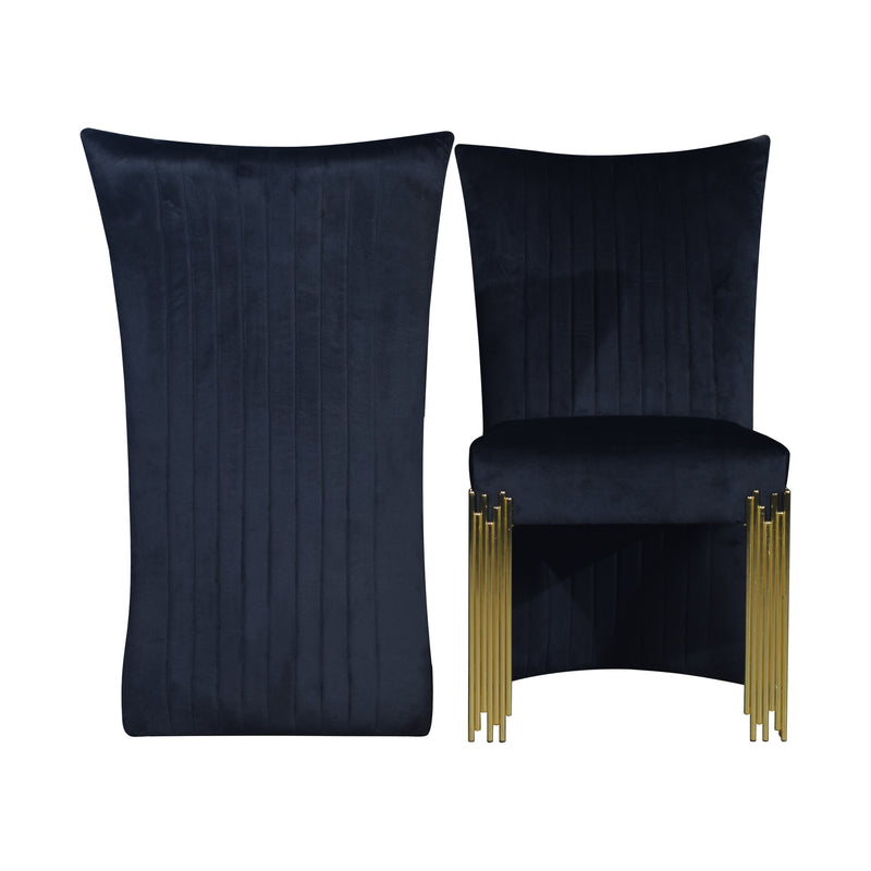 2 New Classic Furniture Empire Black Dining Chairs