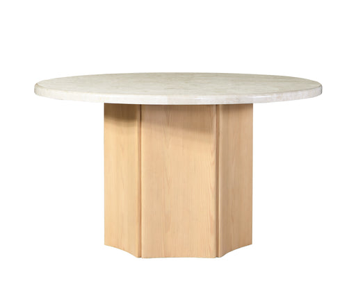 Acme Furniture Qwin Natrual Oak Round Dining Table