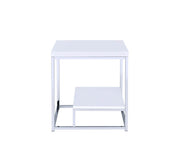 Steve Silver Lucia White End Table