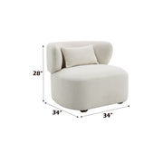 Acme Furniture Darius Beige Accent Chair with Pillow