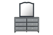 Global Furniture Vanna Dark Grey Dresser and Mirror