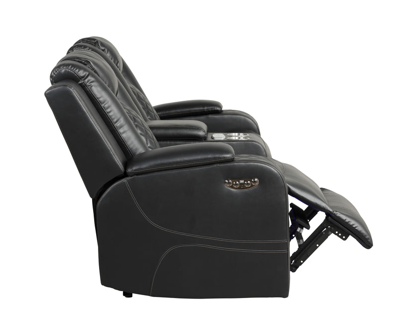 Galaxy Home Benz Ice LED Power Reclining Loveseat